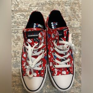 Converse x Hello Kitty Low Top Sneaker | Red| Size 8.5